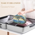 thumbnail image 3 of FORMRS Makeup Bag Travel Cosmetic Organizer for Women Fold Flat Zipper Pouch with Handle, Retro Mountain, 3 of 8