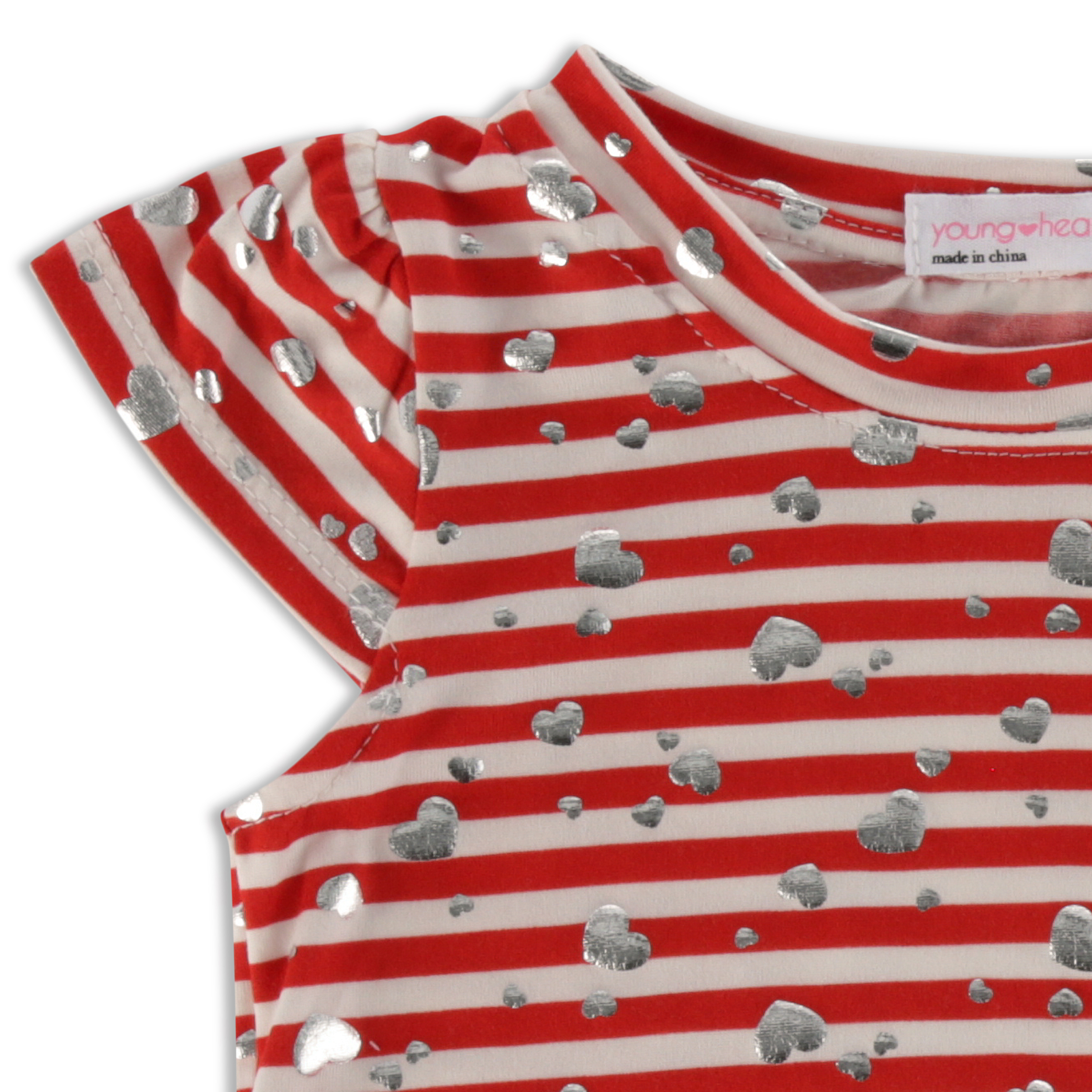 Young Hearts Toddler Girl 2Pk Short Sleeve Tops , Size 2T-4T