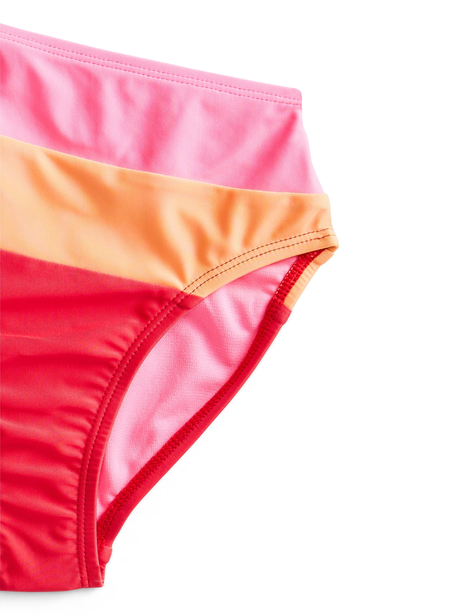 Wonder Nation Girl's Asymmetrical Cut Out One Piece Swimsuit, Sizes 4-18