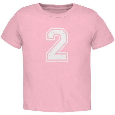 

Birthday Kid Jersey 2 2nd Second Light Pink Toddler T-Shirt - 4T
