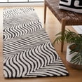 thumbnail image 2 of SAFAVIEH Metro Quinn Wavy Striped Runner Rug, Black/Beige, 2'3" x 9', 2 of 8