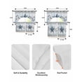 thumbnail image 5 of Country Star Blue Swag Kitchen Curtains Sets for Windows 24 Inch Length, Farmhouse Vintage Branches Wooden Short Window Curtain Panels Swags Valances and Tiers 3 Piece Set for Cafe/Dining Room, 5 of 5