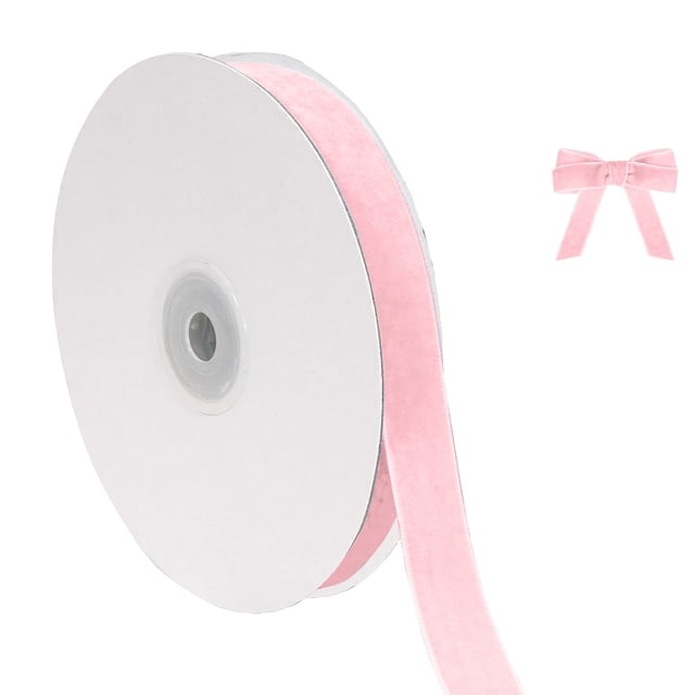 Christmas Velvet Ribbon For Wrapping Christmas Tree Ornaments 5/8 Inch Wide 10 Yards Total Thin Fabric For Wedding Invitations