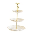 thumbnail image 3 of Soporte para cupcakes de 3 niveles, bandeja para servir frutas y snacks, multifuncional y decorativa. Oro amarillo, 3 of 9