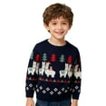thumbnail image 4 of Aocisk Chandail Tricoté pour Garçons, Haut Doux à Col Rond, Manches Longues, Chandail Confortable et Chaud, Tenue de Fête des Fêtes, Tenue Décontractée pour Tous les Jours, Festif, Saisonnier, pour Enfants, Bleu, 3-4 Ans, 4 of 4
