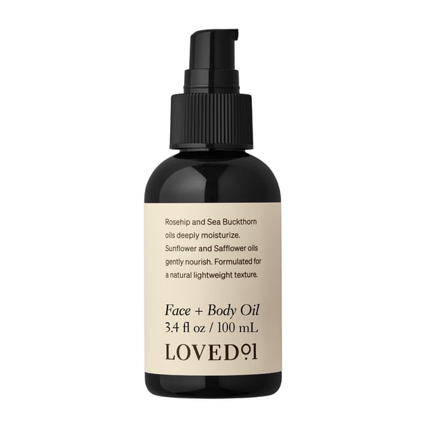 Loved01 Aceite para rostro y cuerpo John Legend Skincare Hidratación profunda diaria Fórmula ligera y no grasosa Fragancia no sintética Aroma floral 3.4 oz