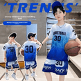 thumbnail image 2 of Traje deportivo fresco para niños, uniforme de baloncesto de secado rápido, traje de verano, ropa deportiva elegante para niños 2024, 2 of 5