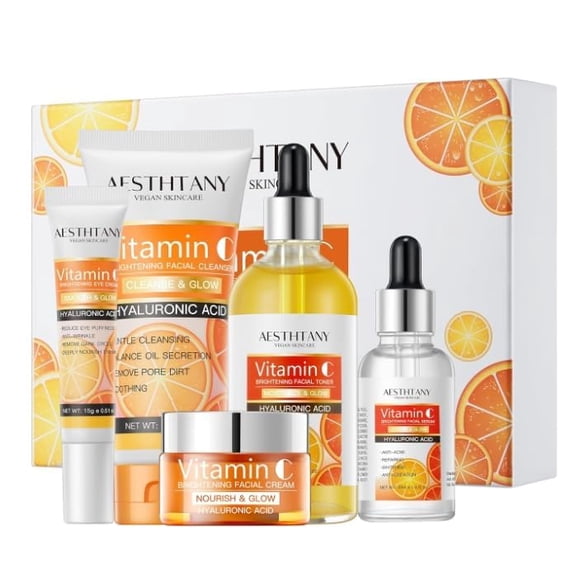 Set de cuidado de la piel R RadiantRise con vitamina C 5 en 1 para mujer