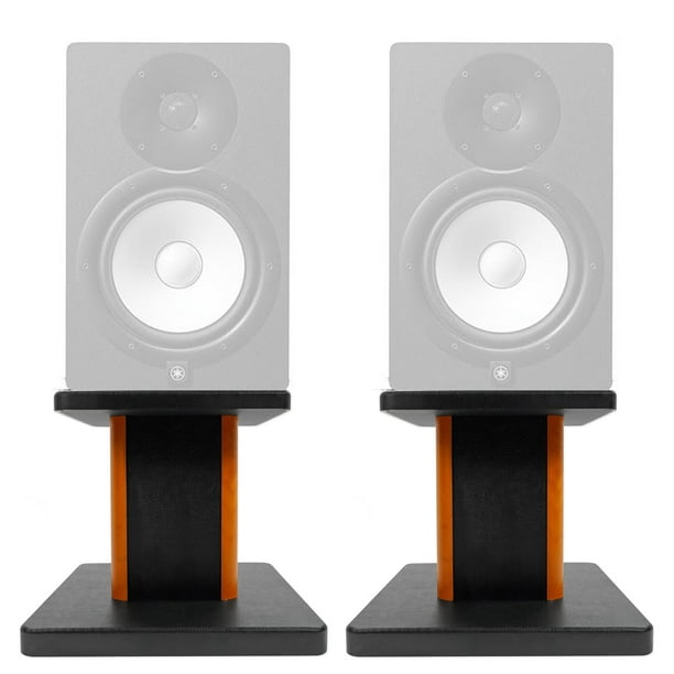Rockville 8” Wood Studio Monitor Speaker Stands For Yamaha HS8 Monitors