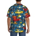 thumbnail image 5 of Disketp Men's Hawaiian Vehicles Cartoon with Funny Drivers Print Shirts Button Down Holiday Beach Shirts-Small, 5 of 7