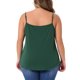 thumbnail image 3 of Camiseta sin mangas de encaje en V para mujeres de tallas grandes 3X verde, 3 of 6