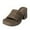 Brown, variant on Slippers for Women,Ladies Fashion Summer Solid Leather Open Toe Square Head Thick High Heel Sandals,Womens Slippers,Brown,6.5
