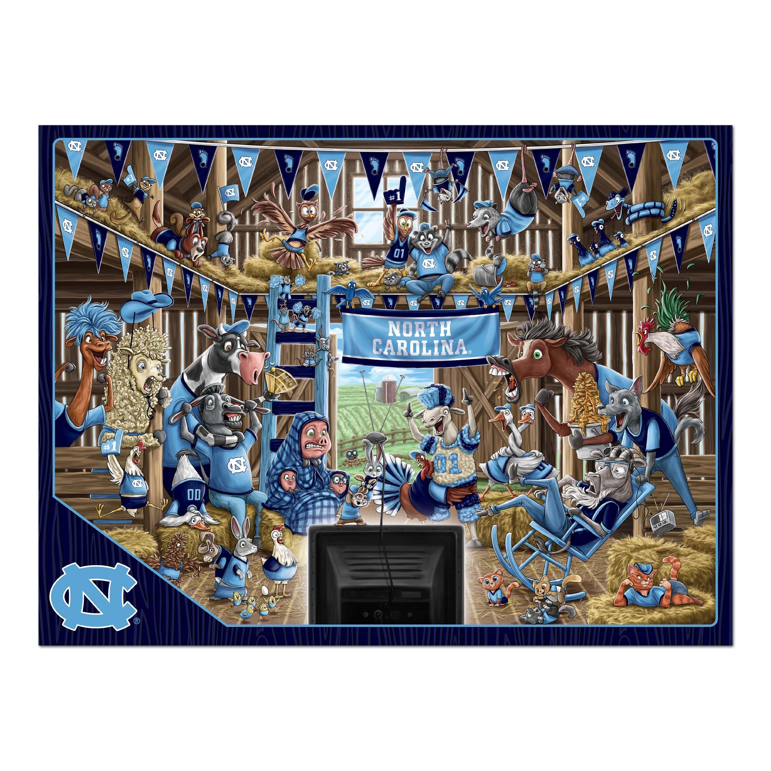 YouTheFan NCAA North Carolina Tar Heels Barnyard Fans Puzzle - 500 Piece