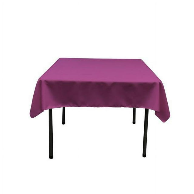 LA Linen TCpop52x52-MagentaP81 Polyester Poplin Square Tablecloth, Magenta - 52 x 52 in.