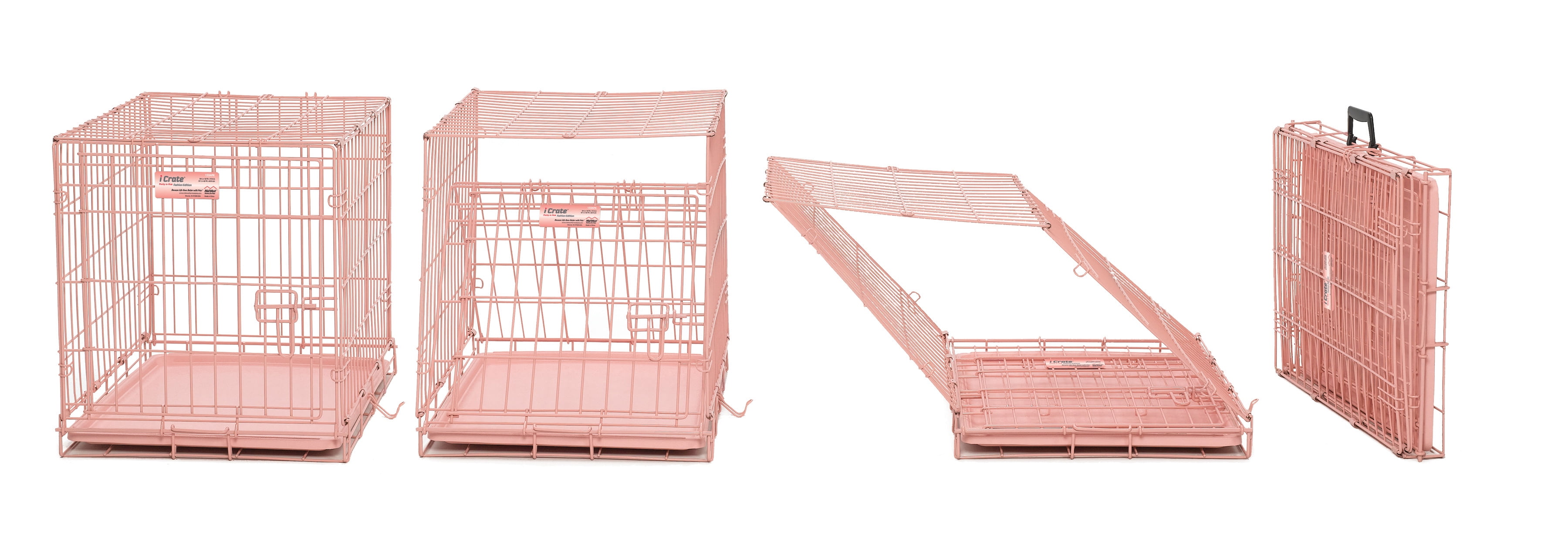 small pink dog kennel