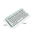 thumbnail image 3 of TIMIFIS Keyboard Wireless Keyboard Cute Compact 2.4G USB Wireless Keyboard Round Key Quiet Click Small Size For Computer Laptop PC Desktop Windows, 3 of 7