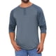 thumbnail image 1 of INSPIRE CHIC Camisetas de Hombre de Manga Larga Raglán Casual Henley T-Shirts S Azul Oscuro, 1 of 6