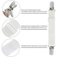 White Bed Sheet Suspenders, 4PCS Adjustable Bed Sheet Holder Straps