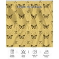thumbnail image 6 of Spring Butterfly Bed Skirt King Size 18 Inch Drop, Simple Yellow Black Butterflies Bowknot Yellow Adjustable Elastic Dust Ruffles Bedskirt for King Bed Wrap Around Pleated Mattress Frame Cover, 6 of 9