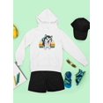 thumbnail image 3 of Husky Pup Retro Design Hoodie Juniors -Image by Shutterstock,  Small, 3 of 4
