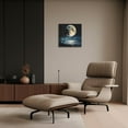 thumbnail image 3 of ZHONGYUTONG Full Moon Painting Canvas Wall Art Moon in Night Picture Nature Palm Trees Prints Modern Artwork Home Decor Framed (18.00" x 18.00"), 3 of 6