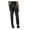thumbnail image 2 of INC Womens Black Faux Leather Pleated Pocketed Tapered Party Pants 8, 2 of 2