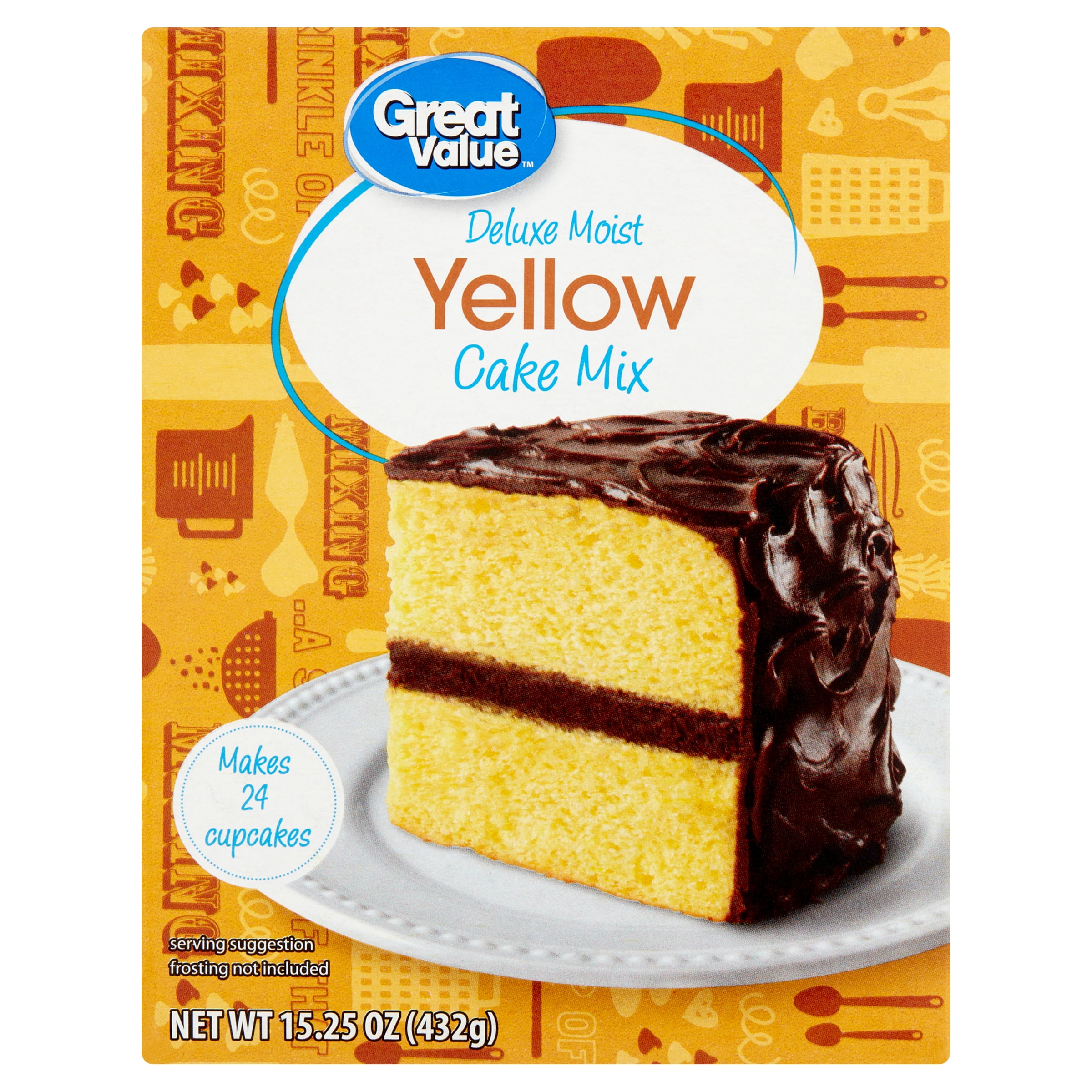 Great Value Deluxe Moist Yellow Cake Mix 15.25 OZ Box