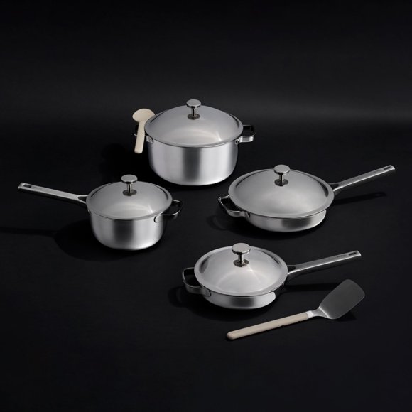 Our Place Titanium Pro Cookware Set (10 piece) Our non-toxic, chef-approved titanium cookware set Chrome