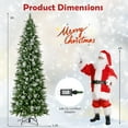 thumbnail image 3 of Gymax 9 FT Pre-Lit Artificial Christmas Tree w/ 1228 Frosted Tips 470 LED Lights, 3 of 10
