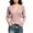 Pink, variant on Deep V-Neck Wrap Ribbed Knit Sweaters for Women Long Sleeve Fitted Waist Pullover Top