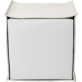 thumbnail image 3 of 5" X 5" - Caja de pañuelos de cuero blanco Cubierta de cuero plegable cuadrada, 3 of 5
