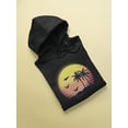 thumbnail image 3 of Palms Sunset In Vaporwave Hoodie Men -Image by Shutterstock, Male Large, 3 of 4