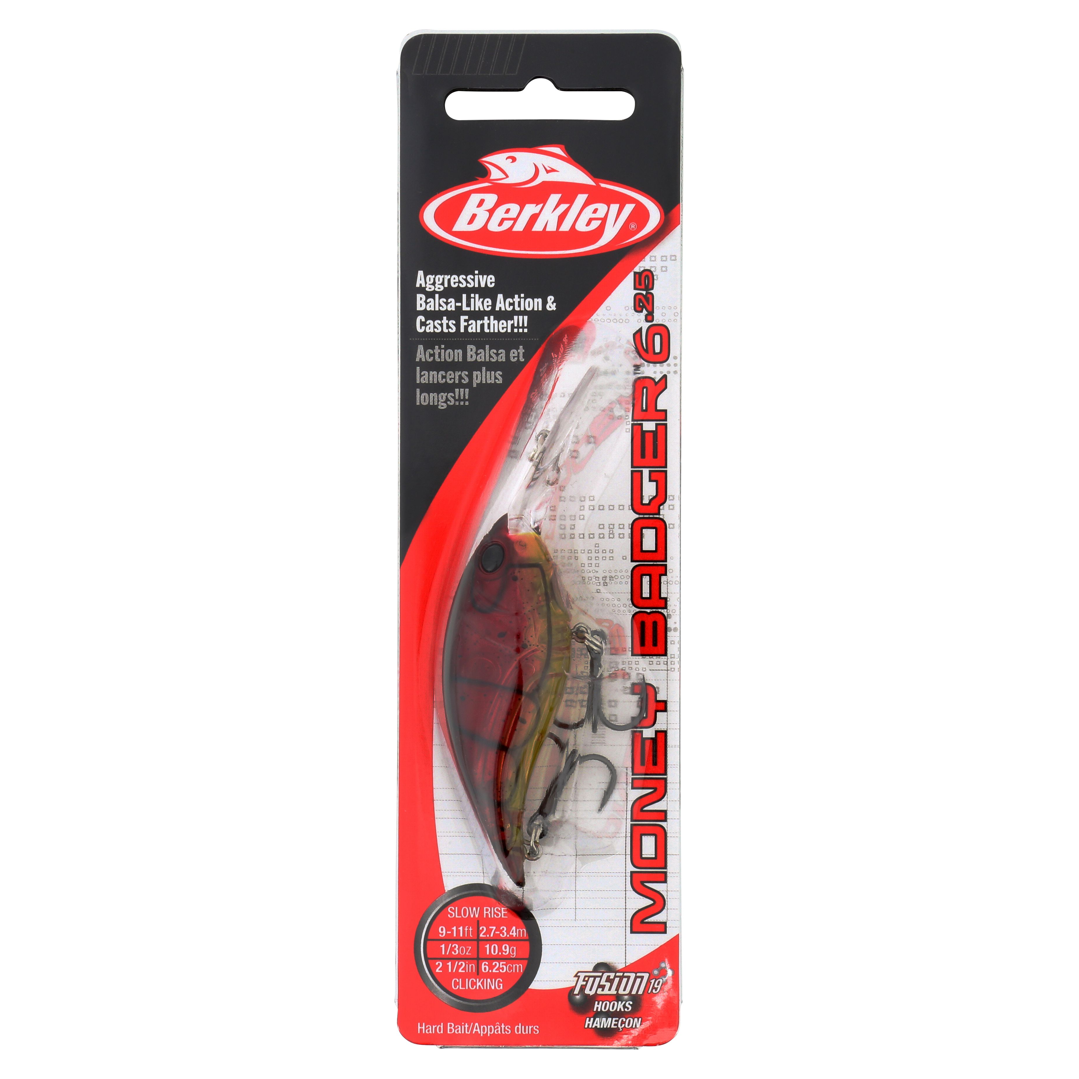 (2 pack) Berkley Money Badger, 6.25, Ghost Red Craw