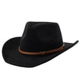 thumbnail image 4 of LILIYA Unisex Western Cowboy Hat with Multi Color Options, Packable Wide Brim Travel Hats, Classic Sun Protection Breathable Headwear for Camping Hiking and Holiday Trips, 4 of 5