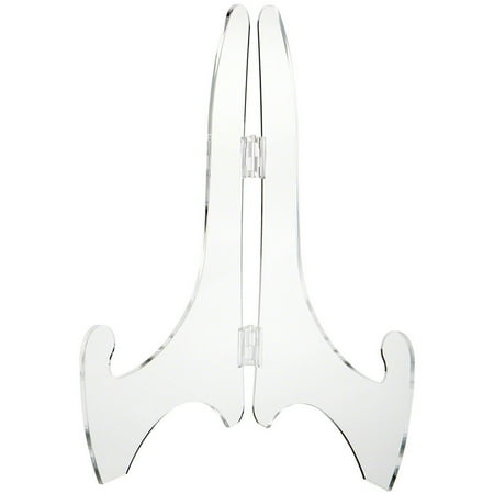 Plymor Clear Acrylic Adjustable Folding Display Easel, 18" H x 12.5" D (For 25" Plates)