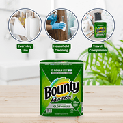 Bounty Advanced 2-Ply Paper Towels White 101 Select-A-Size Sheets 12 Count