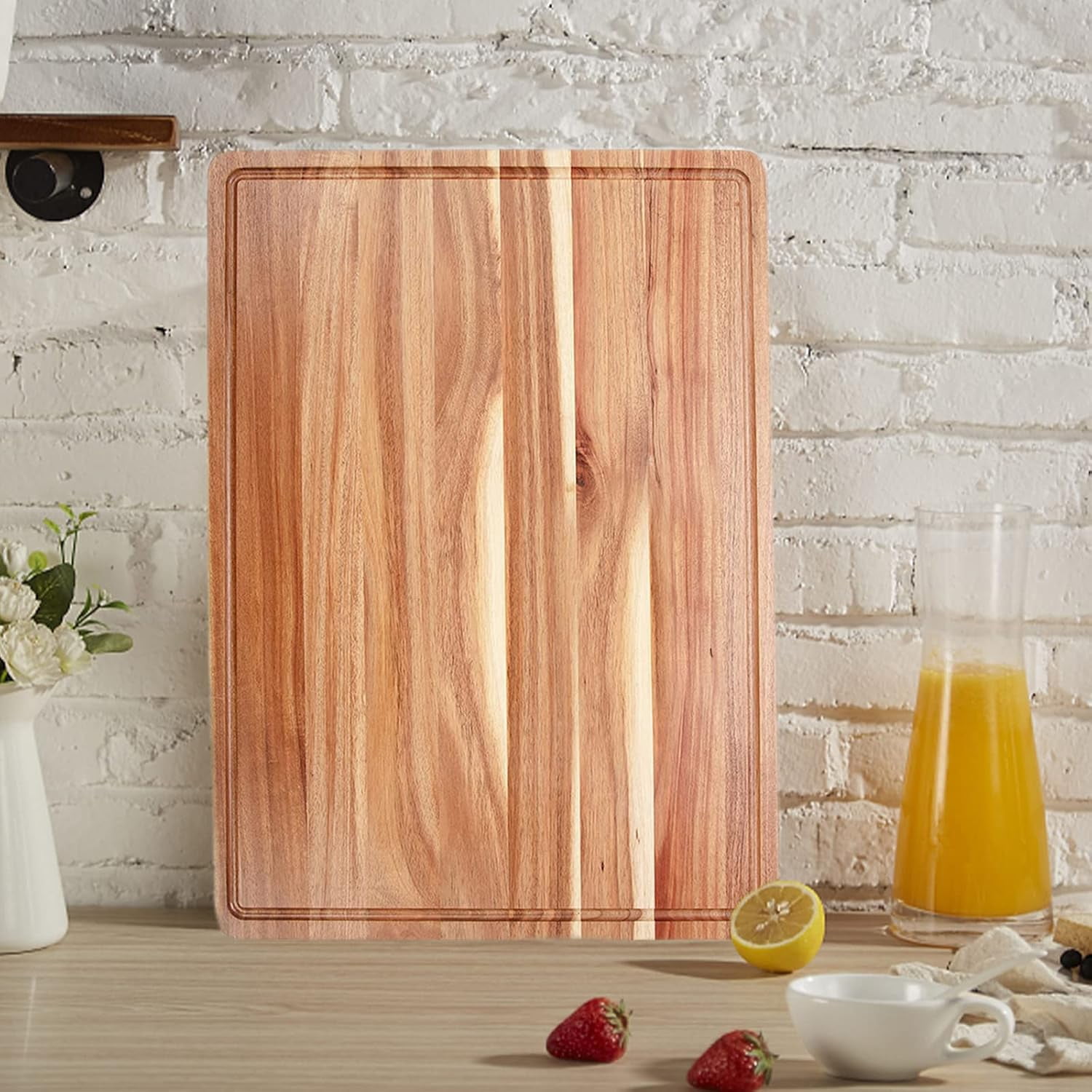 24 x 18 Inch Extra Large Cutting Board ,Wooden Cutting Boards for Kitchen with Juice Groove and Kitchen Chopping Board,Cutting Board for Meat Vegetables