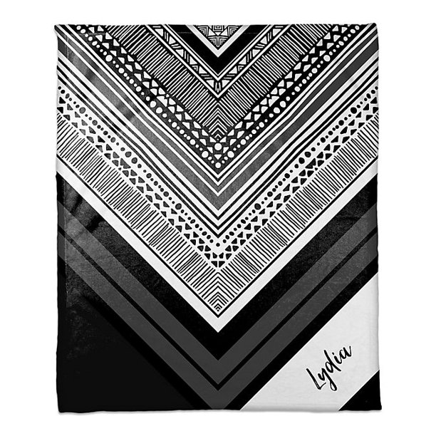 Tribal Printed Throw Blanket In Black White Walmart Com Walmart Com