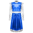 thumbnail image 3 of LiiYii Girls Space Alien Outfit Kids Astronaut Fancy Dress for Festival Holiday Birthday Theme Party Royal Blue 8, 3 of 7