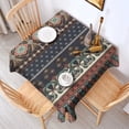 thumbnail image 2 of Boho Blue Elaborate Ethnic Pattern Square Tablecloth,Waterproof Square Table Cover,Wipeable Spillproof Washable Table Cover for Home Kitchen Party Decor 42"X42"(107x107cm), 2 of 6
