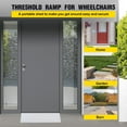 thumbnail image 6 of Door Threshold Ramp 2" Rise Door Ramp Aluminum Entry Ramp or Doorways Rated 800 lbs Load Capacity forWheelchair Scooters Power Chairs Walkers, 6 of 7