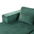 thumbnail image 6 of Modern Corduroy Upholstered Sofa Bed, Double Chaise Lounge Loveseat Couch With Pillows For Living Room Apartment Office, 6 of 15
