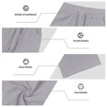 thumbnail image 6 of Men's Casual Linen Pants Summer Beach Trousers Loose Fit Straight-Legs Elastic Drawstring Waist Yoga Trousers Dark Gray 2XL, 6 of 7