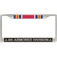 thumbnail image 1 of 4th Armored Division WW2 Veteran Service Ribbon License Plate Frame, 1 of 1