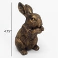 thumbnail image 6 of Sulaicai Resin Standing Bunny Tabletop Easter Decoration, for Home Table Decor Rabbit Figurines, Bronze, 4.75", 6 of 6