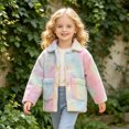thumbnail image 2 of CAIVO Child Girls Winter Tie Dye Coats Jacket Wear Kids Thicken Windproof Warm Outwear Long Sleeve Holiday Outerwear, 2 of 9