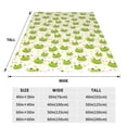 thumbnail image 3 of Honeii Green Frog Print Fleece Blanket - Throw Blanket for Bed, Sofa, Couch, Camping, and Travel , Microplush Ultra Soft Warm Blanket-80"x60", 3 of 7