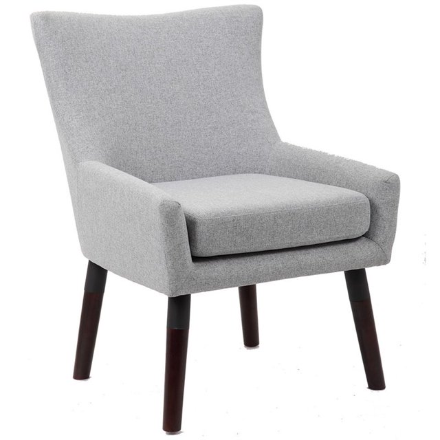 Boss Office Chaise de Réception Albany en Granit Gris et Noyer