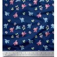 thumbnail image 1 of Soimoi Rayon Fabric Leaves,Floral & Parrot Kids Printed Fabric 1 Yard 56 Inch Wide, 1 of 1