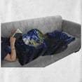 thumbnail image 6 of Space Soft Flannel Fleece Throw Blanket, Outer View of Planet Earth in Solar System with Stars Life on Globe Themed Image, Cozy Plush for Indoor and Outdoor Use, 50" x 60", Blue Green, by Ambesonne, 6 of 6